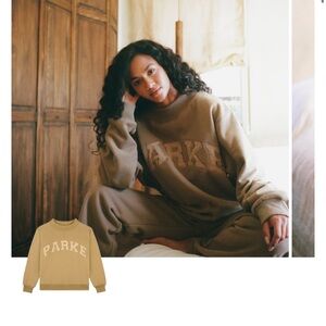 Parke Monochrome Varsity Mockneck: Latte